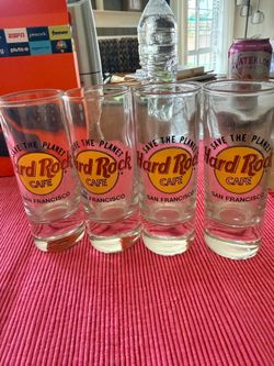 Set of 4 Hard Rock Cafe San Francisco Shot Glasses