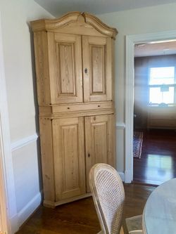 Vintage Pine Corner Cabinet