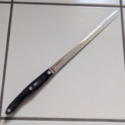 Cutco 10" Long Slicer Knife Serrated Carver Bread Turkey Chefs All Purpose All Clad Wustof Hexclad Heinkel Global Sur La Table Williams Sonoma Analon