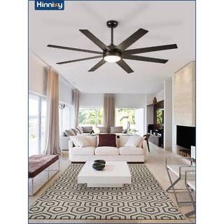 72 in. Indoor Matte Black 3-Colors LED 6-Speeds Ceiling Fan with Dual-Finish Blades and Light Kit and Remote Control