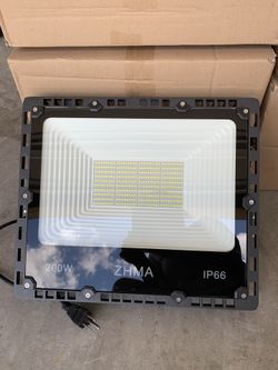 200w LED Flood Light 20,000lm Plug n Switch 6500k White