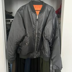 Grey Flight Jacket 2XL