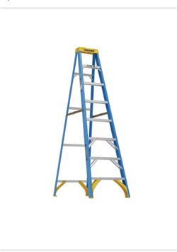 Werner 8ft Fiberglass Step Ladder 12ft Reach Brand New