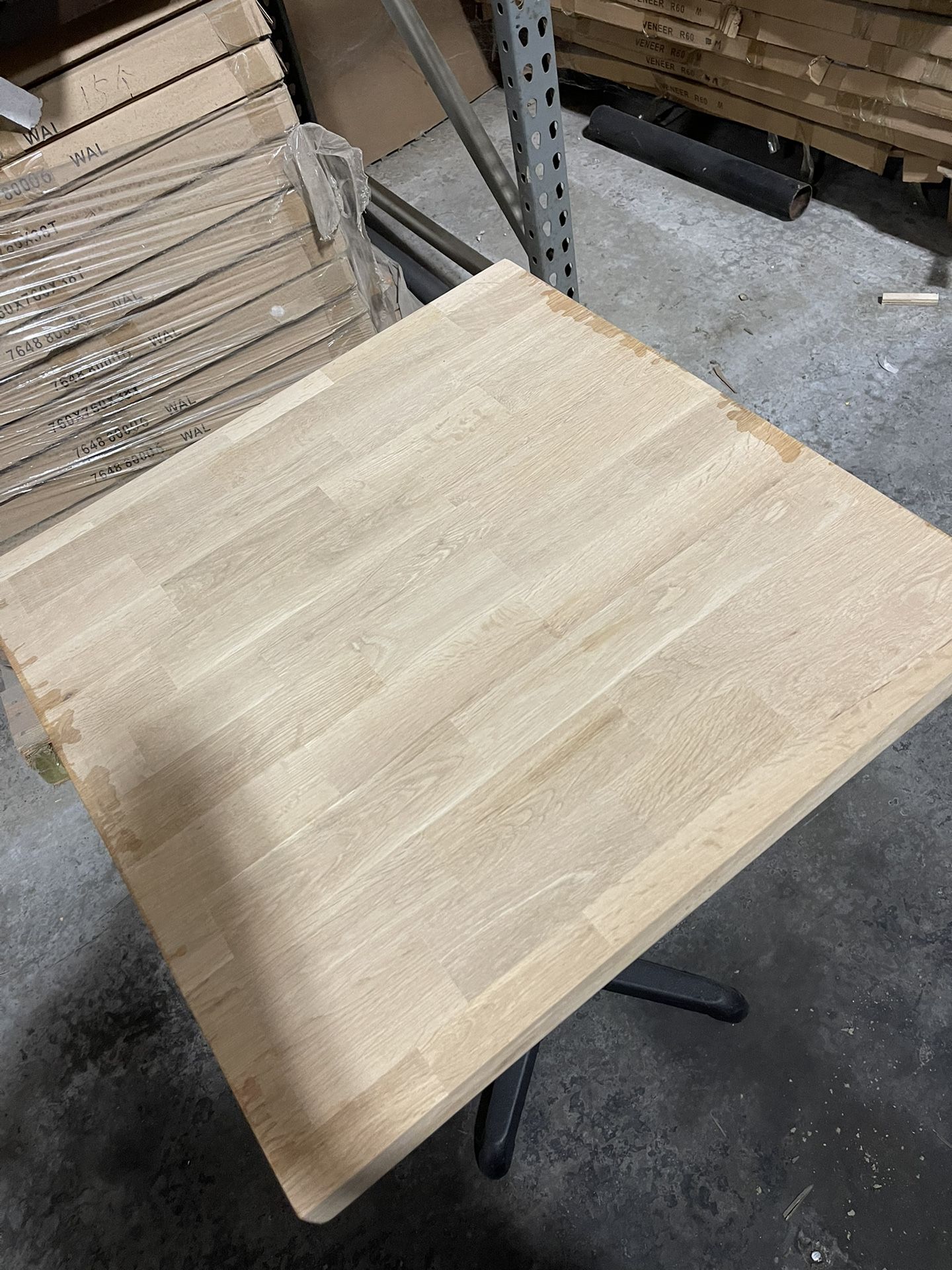 Solid White Oak Table Top Unfinished 24” Round And Square Tops