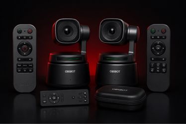 OBSBOT PTZ Webcam Bundle with Remotes and Case