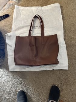 Everlane Italian Leather Tote With Bag