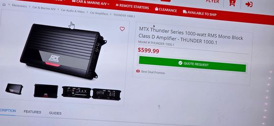 Mtx audio thunder 1000.i amp