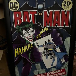 joker batman framed canvas