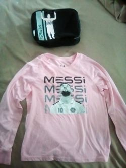 Messi lunchbox and shirt