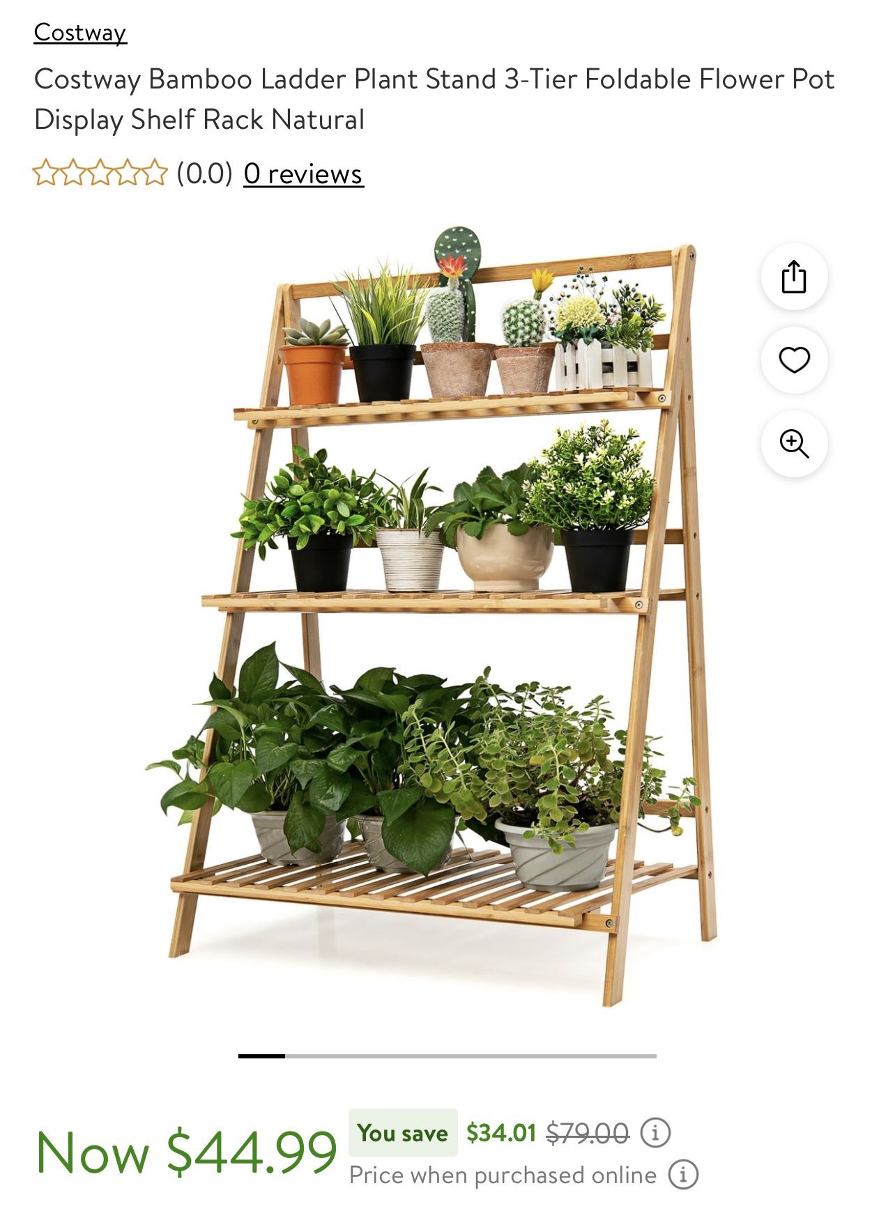 Bamboo Ladder Plant Stand