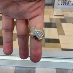 10kt Real Diamond Texas Ring 