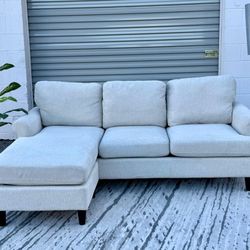 ✨ Modern L-Shaped Sectional Sofa Reversible Chaise – Clean,, Free Delivery ✨