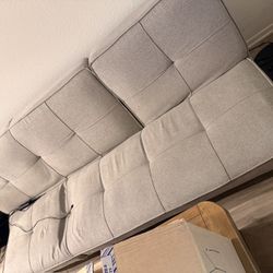 Modern Beige Futon / Sofa – Good Condition 