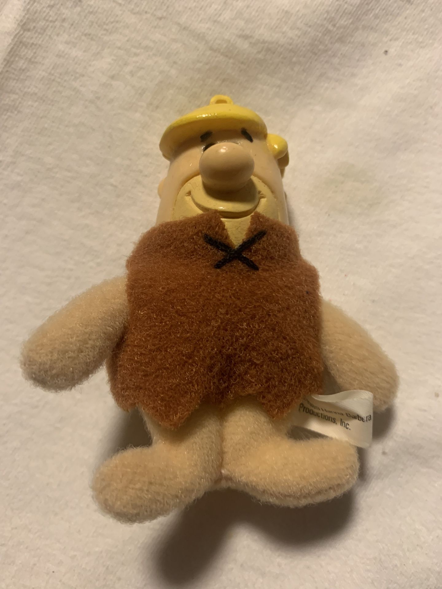 Vintage 1989 Barney Rubble Vinyl Mini Plush 4”