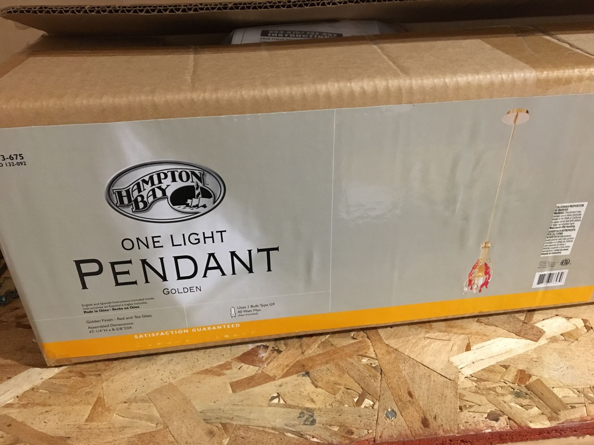 Hampton bay Pendant light