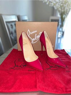 Christian Louboutin So Kate 120 Patent red heels.
