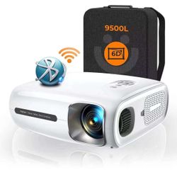 9500L 5G WiFi Bluetooth Projector, Auto 6D Keystone Correction &4P/4D, Infinity Zoom, HD Portable Movie Projectors Home&Outdoor Video 4k Projector for
