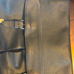 Coach  Black Leather Business Briefcase Messenger Bag 
