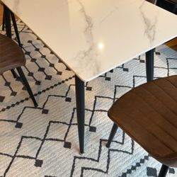Sintered Stone Table and Chair Set