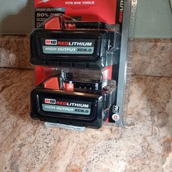 Milwaukee 6.0 2-Pack Batteries - New - Firm Price 