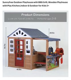 Kraft kids wood playhouse