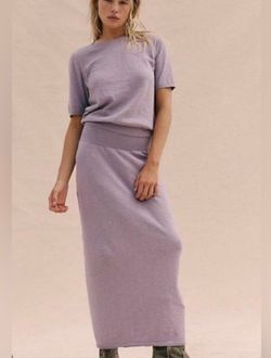 free-est NWT Cool Violet Purple Knit two-piece sweater and skirt set. XS