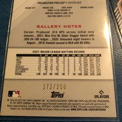 Four 2022 Topps Gallery Philadelphia Phillies Baseball Cards Including A Rookie Auto And A Private Issue Sn/250 All Mint Condition! Thumbnail