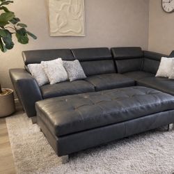 Large Modern Sectional Couch w/ Ottoman | Free Delivery