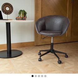 Like new distressed  leather office chair