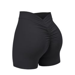Workout Shorts Womens Scrunch Butt Gym Shorts for Women V Back Booty Butt Lifting Biker Compression Shorts
