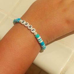 Jetts Blue and Teal Surf Beaded Bracelet 
