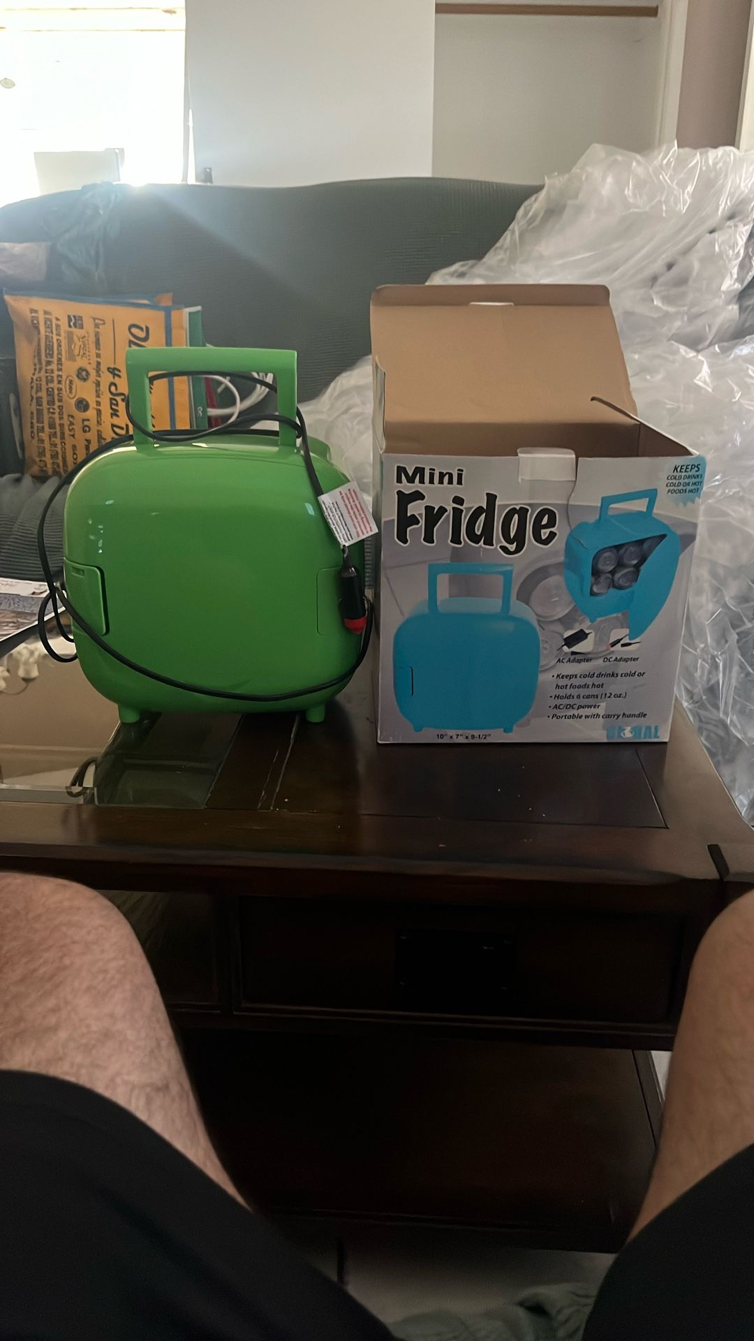 Portable Mini Fridge ( DC Adapter): New