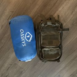 Hiking Backpack and Sleeping Bag