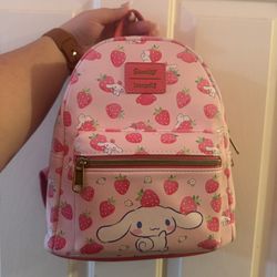 Pink Cinnamoroll Strawberries Mini Loungefly Backpack