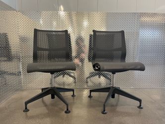 2 Herman miller setu chairs charcoal/ brown