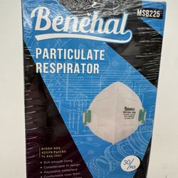Benehal N95 NIOSH-Approved Respirator Masks — 30 Count — Comfortable, Secure Fit 