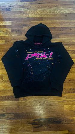 Sp5der P*nk ‘Black’ Hoodie - Size Large