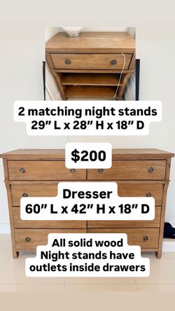 Dresser and nightstands