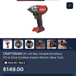 Craftsman 1/2 Inch Impact Wrench