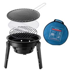 “New”Haus Outdoor Charcoal Grill(14.4”)w/carry Bag(retail$39)