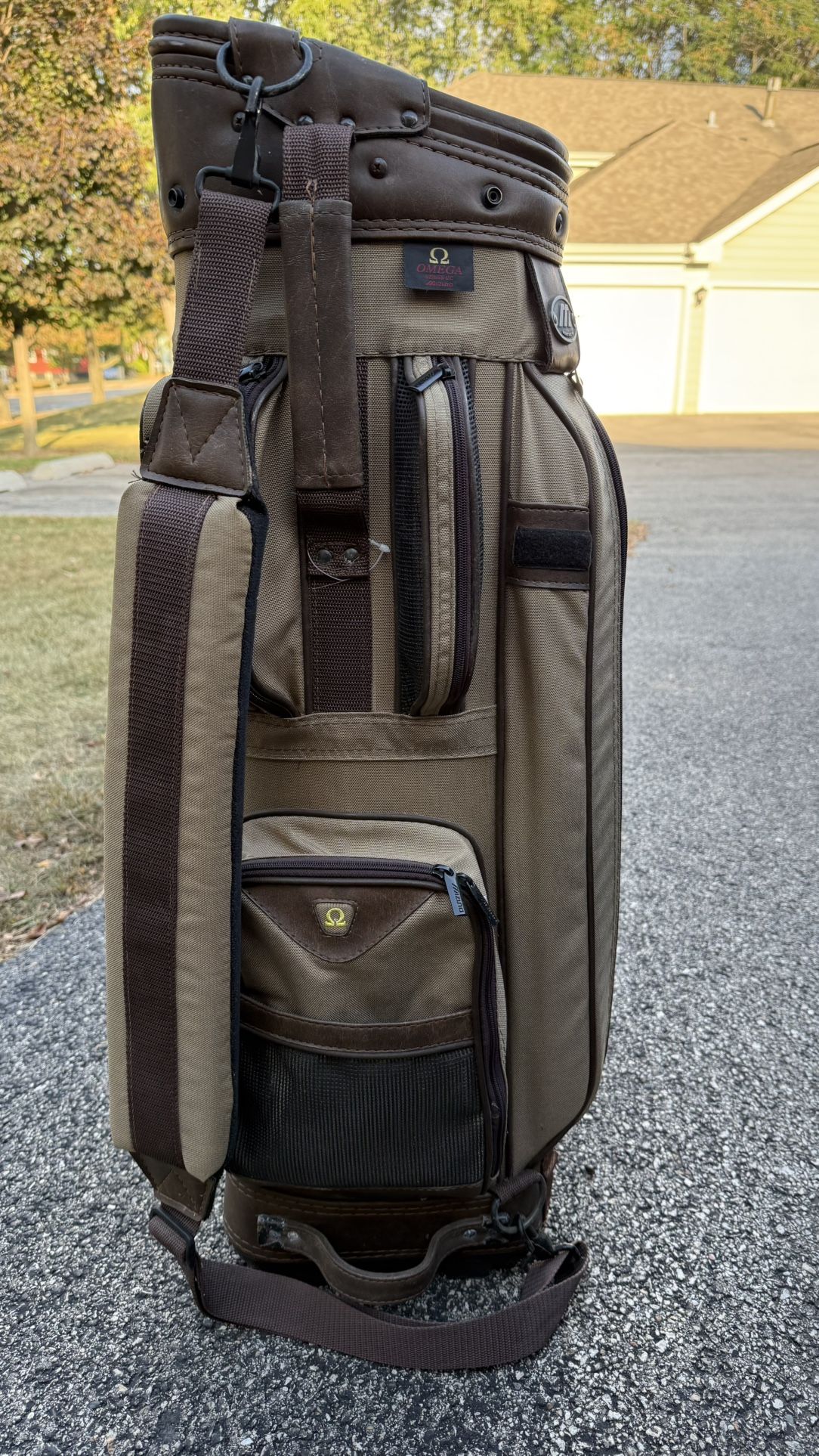 Omega Series UC Collection Mizuno Golf Bag 6 Way Divider Cart Bag 80s Vintage