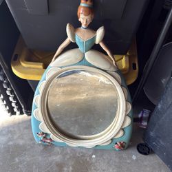 Disney's Cinderella Gown Wall Mirror by 32" - 1960's