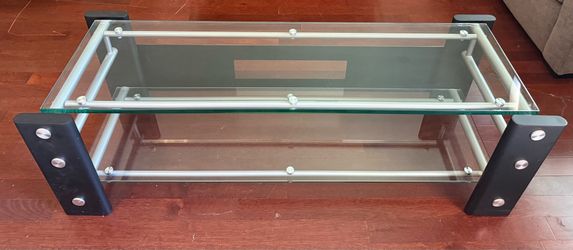 Modern Glass TV Stand / Gaming Console Table – 58”