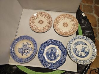 Antique 19th Century Plates Including Wedgwood