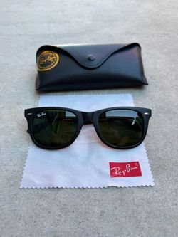 RayBan Wayfarer Sunglasses RB2140 Matte Black Frame G-15 Lens