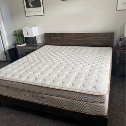 🛏️ KING saatva Organic Hybrid Memory Foam Mattress - Like New 