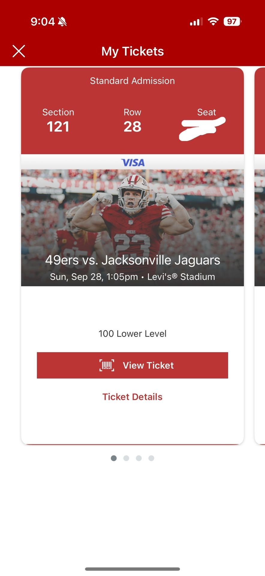 49ers Vs Jacksonville Jaguars 9/28/2025 With All You Can Eat & Drink