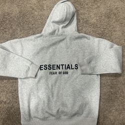 Fear of God Essentials Grey Hoodie  – Clean Look 