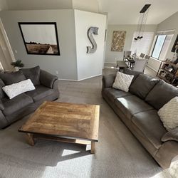 Sofa & Loveseat Set (Ashley Furniture, Darcy, “Cobblestone” Color)