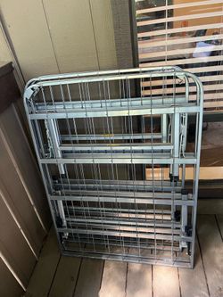 Queen Folding Metal Bed Frame with Wire Support